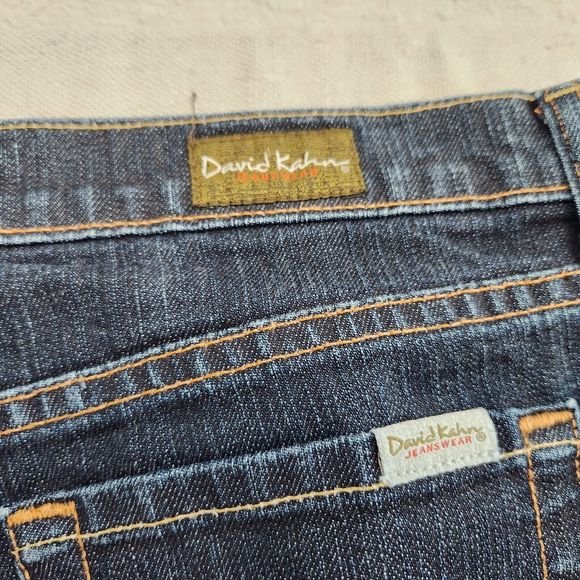 David Kahn Jeans Women 10 Blue Denim Stretch Bootcut Mid Rise 32x32 Made in USA - Picture 16 of 16